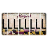 Maryland Flag Cut License Plate Strips (Set of 8) L
