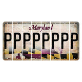 Maryland Flag Cut License Plate Strips (Set of 8) P