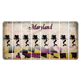 Maryland Flag Cut License Plate Strips (Set of 8) Mermaid