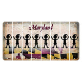 Maryland Flag Cut License Plate Strips (Set of 8) Elf