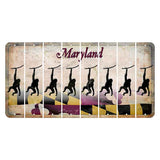 Maryland Flag Cut License Plate Strips (Set of 8) Monkey