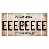 Maryland Shield Cut License Plate Strips (Set of 8) E