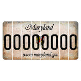 Maryland Shield Cut License Plate Strips (Set of 8) O