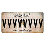 Maryland Shield Cut License Plate Strips (Set of 8) V