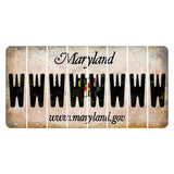Maryland Shield Cut License Plate Strips (Set of 8) W