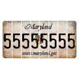 Maryland Shield Cut License Plate Strips (Set of 8) 5