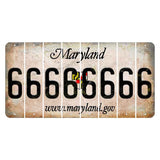 Maryland Shield Cut License Plate Strips (Set of 8) 6