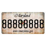 Maryland Shield Cut License Plate Strips (Set of 8) 8