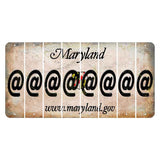Maryland Shield Cut License Plate Strips (Set of 8) At Sign
