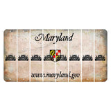 Maryland Shield Cut License Plate Strips (Set of 8) Hot Rod