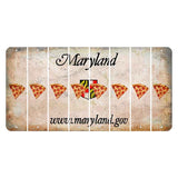 Maryland Shield Cut License Plate Strips (Set of 8) Pizza