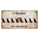 Maryland Shield Cut License Plate Strips (Set of 8) Cat