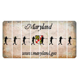 Maryland Shield Cut License Plate Strips (Set of 8) Softball Batter
