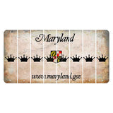 Maryland Shield Cut License Plate Strips (Set of 8) Crown