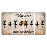 Maryland Shield Cut License Plate Strips (Set of 8) Ballerina Dancer