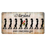 Maryland Shield Cut License Plate Strips (Set of 8) Cowgirl - Leaning