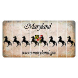 Maryland Shield Cut License Plate Strips (Set of 8) Horse