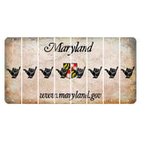 Maryland Shield Cut License Plate Strips (Set of 8) Hang Loose