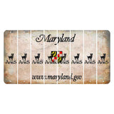 Maryland Shield Cut License Plate Strips (Set of 8) Zodiac Sign - Aries