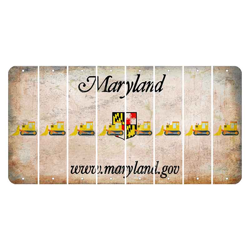 Maryland Shield Cut License Plate Strips (Set of 8) Dozer