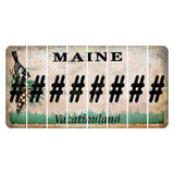 Maine Chickadee Cut License Plate Strips (Set of 8) Hashtag