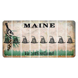 Maine Chickadee Cut License Plate Strips (Set of 8) Gadsden