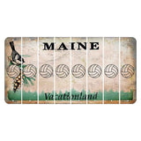Maine Chickadee Cut License Plate Strips (Set of 8) Volleyball