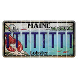 Maine Lobster Boathouse Cut License Plate Strips (Set of 8) T