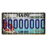 Maine Lobster Boathouse Cut License Plate Strips (Set of 8)