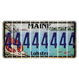 Maine Lobster Boathouse Cut License Plate Strips (Set of 8) 4