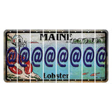 Maine Lobster Boathouse Cut License Plate Strips (Set of 8) At Sign