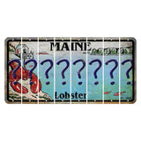 Maine Lobster Boathouse Cut License Plate Strips (Set of 8) Question Mark