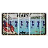 Maine Lobster Boathouse Cut License Plate Strips (Set of 8) Female Golfer
