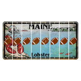 Maine Lobster Boathouse Cut License Plate Strips (Set of 8) Football