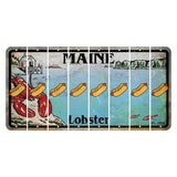 Maine Lobster Boathouse Cut License Plate Strips (Set of 8) Hotdog