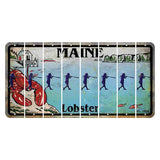 Maine Lobster Boathouse Cut License Plate Strips (Set of 8) Softball Batter