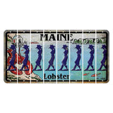 Maine Lobster Boathouse Cut License Plate Strips (Set of 8) Cowgirl - Leaning