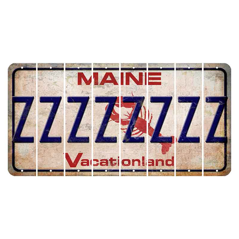 Maine Lobster Vacationland Cut License Plate Strips (Set of 8) Z