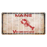 Maine Lobster Vacationland Cut License Plate Strips (Set of 8) Blank