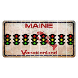 Maine Lobster Vacationland Cut License Plate Strips (Set of 8) Traffic Light