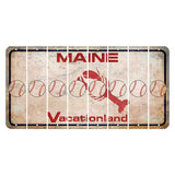 Maine Lobster Vacationland Cut License Plate Strips (Set of 8) Baseball