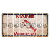 Maine Lobster Vacationland Cut License Plate Strips (Set of 8) Volleyball