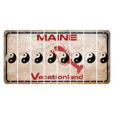 Maine Lobster Vacationland Cut License Plate Strips (Set of 8) Yin Yang