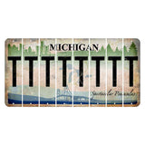 Michigan Spectacular Peninsulas Cut License Plate Strips (Set of 8) T