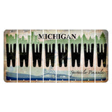 Michigan Spectacular Peninsulas Cut License Plate Strips (Set of 8) W