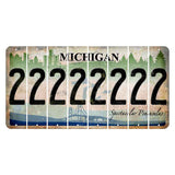 Michigan Spectacular Peninsulas Cut License Plate Strips (Set of 8) 2