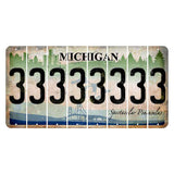 Michigan Spectacular Peninsulas Cut License Plate Strips (Set of 8) 3