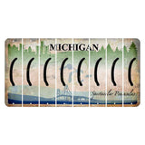Michigan Spectacular Peninsulas Cut License Plate Strips (Set of 8) Parenthesis - Left