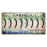 Michigan Spectacular Peninsulas Cut License Plate Strips (Set of 8) Parenthesis - Right