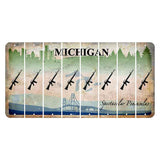 Michigan Spectacular Peninsulas Cut License Plate Strips (Set of 8) Rifle